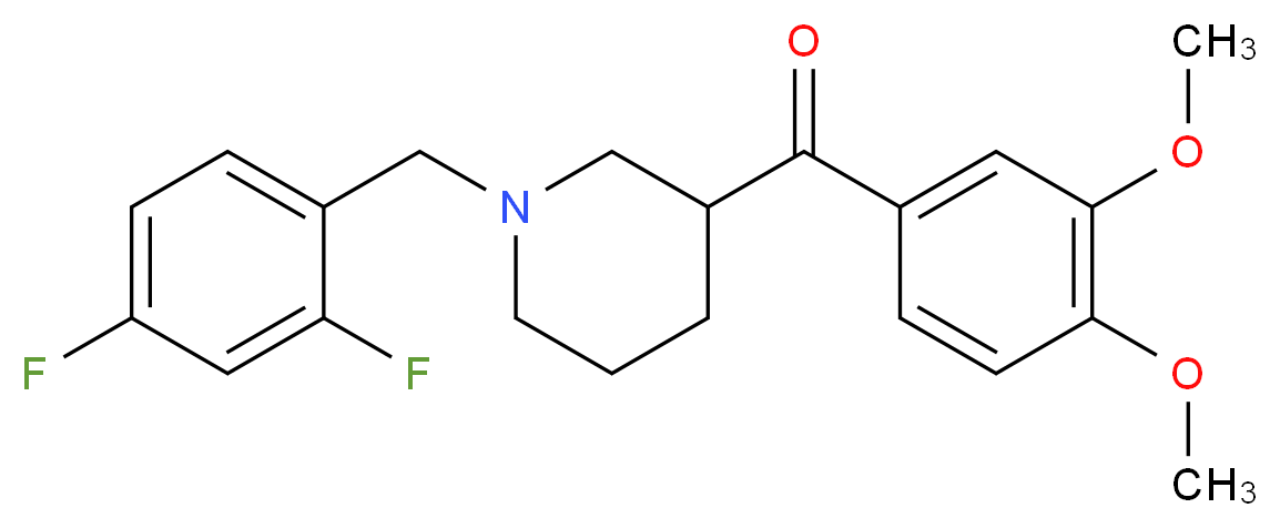 [1-(2,4-difluorobenzyl)-3-piperidinyl](3,4-dimethoxyphenyl)methanone_Molecular_structure_CAS_)