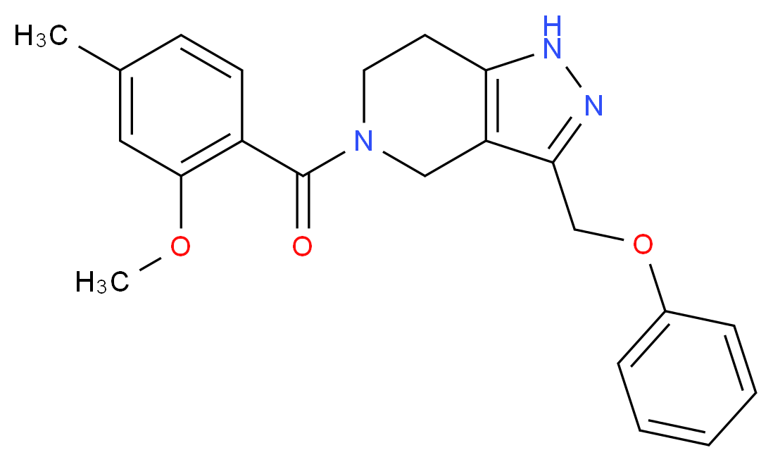 5-(2-methoxy-4-methylbenzoyl)-3-(phenoxymethyl)-4,5,6,7-tetrahydro-1H-pyrazolo[4,3-c]pyridine_Molecular_structure_CAS_)