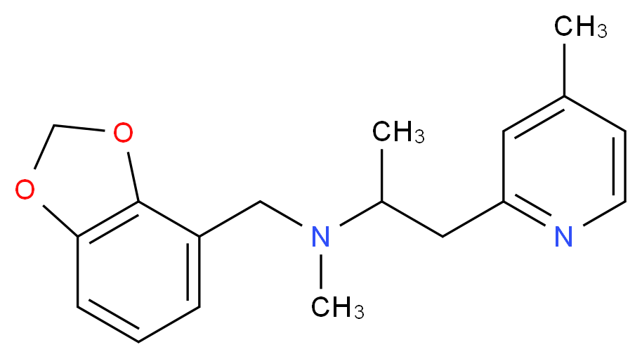 (1,3-benzodioxol-4-ylmethyl)methyl[1-methyl-2-(4-methylpyridin-2-yl)ethyl]amine_Molecular_structure_CAS_)