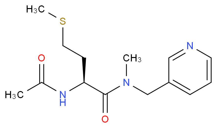 N~2~-acetyl-N~1~-methyl-N~1~-(pyridin-3-ylmethyl)-L-methioninamide_Molecular_structure_CAS_)