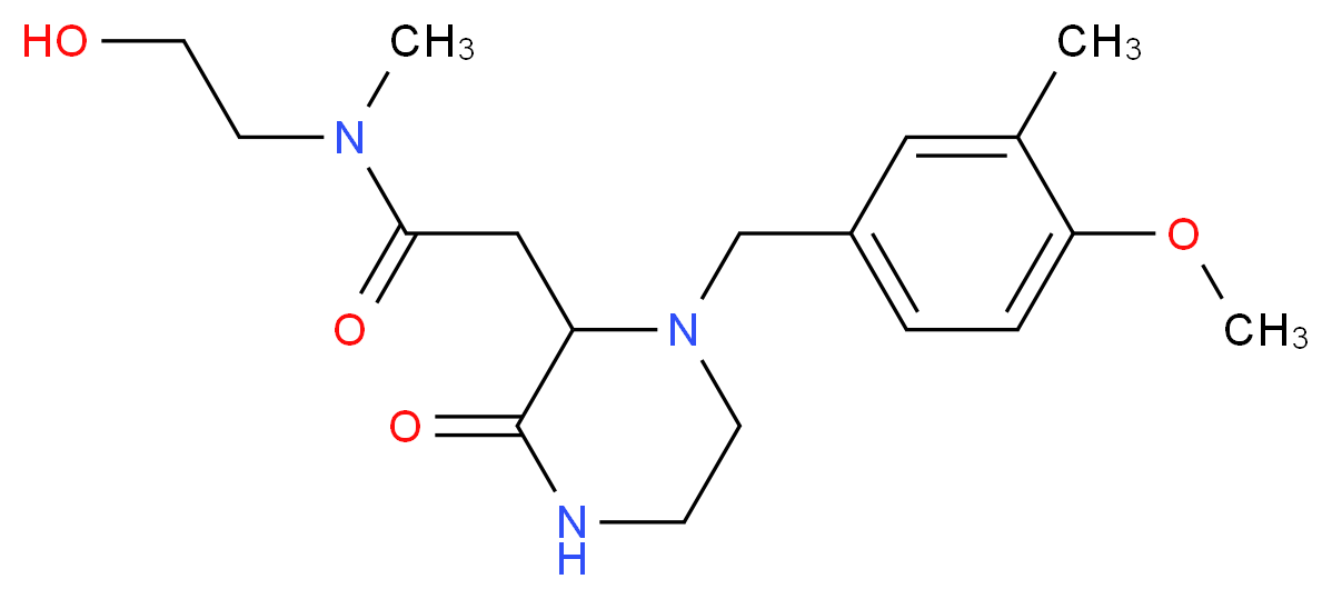 N-(2-hydroxyethyl)-2-[1-(4-methoxy-3-methylbenzyl)-3-oxo-2-piperazinyl]-N-methylacetamide_Molecular_structure_CAS_)