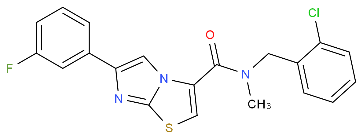 N-(2-chlorobenzyl)-6-(3-fluorophenyl)-N-methylimidazo[2,1-b][1,3]thiazole-3-carboxamide_Molecular_structure_CAS_)