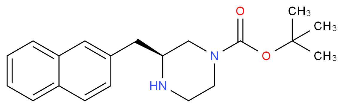 (S)-3-NAPHTHALEN-2-YLMETHYL-PIPERAZINE-1-CARBOXYLIC ACID TERT-BUTYL ESTER_Molecular_structure_CAS_)