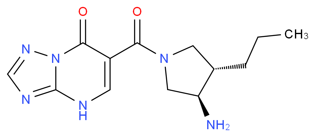 6-{[(3R*,4S*)-3-amino-4-propylpyrrolidin-1-yl]carbonyl}[1,2,4]triazolo[1,5-a]pyrimidin-7(4H)-one_Molecular_structure_CAS_)