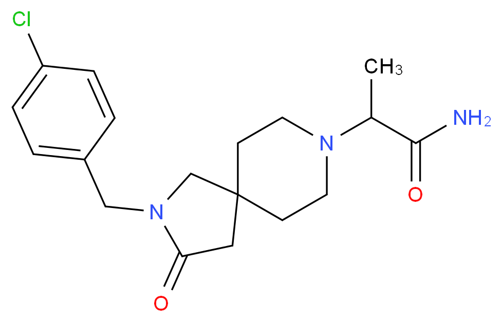 2-[2-(4-chlorobenzyl)-3-oxo-2,8-diazaspiro[4.5]dec-8-yl]propanamide_Molecular_structure_CAS_)