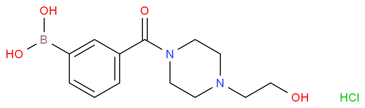 (3-(4-(2-Hydroxyethyl)piperazine-1-carbonyl)phenyl)boronic acid hydrochloride_Molecular_structure_CAS_957060-95-6)