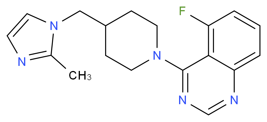 5-fluoro-4-{4-[(2-methyl-1H-imidazol-1-yl)methyl]piperidin-1-yl}quinazoline_Molecular_structure_CAS_)