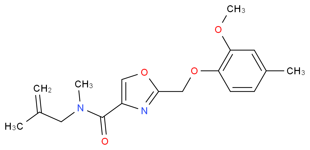 2-[(2-methoxy-4-methylphenoxy)methyl]-N-methyl-N-(2-methyl-2-propen-1-yl)-1,3-oxazole-4-carboxamide_Molecular_structure_CAS_)