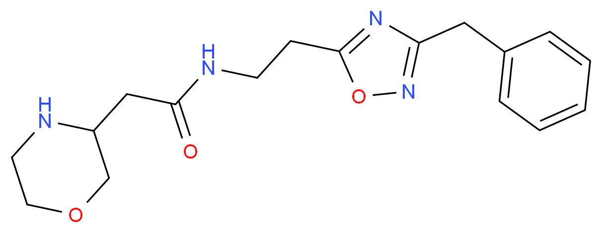 N-[2-(3-benzyl-1,2,4-oxadiazol-5-yl)ethyl]-2-(3-morpholinyl)acetamide_Molecular_structure_CAS_)