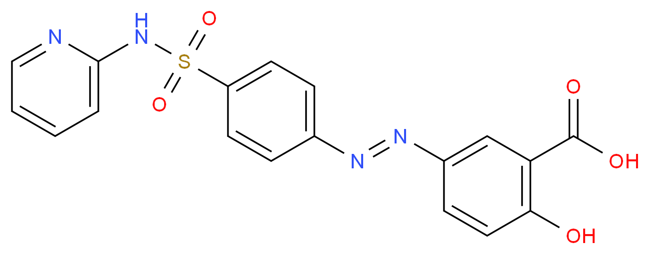 2-HYDROXY-(5-([4-(2-PYRIDINYLAMINO)SULFONYL]PHENYL)AZO)BENZOIC ACID_Molecular_structure_CAS_)
