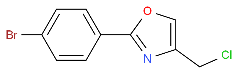 2-(4-bromophenyl)-4-(chloromethyl)-1,3-oxazole_Molecular_structure_CAS_)