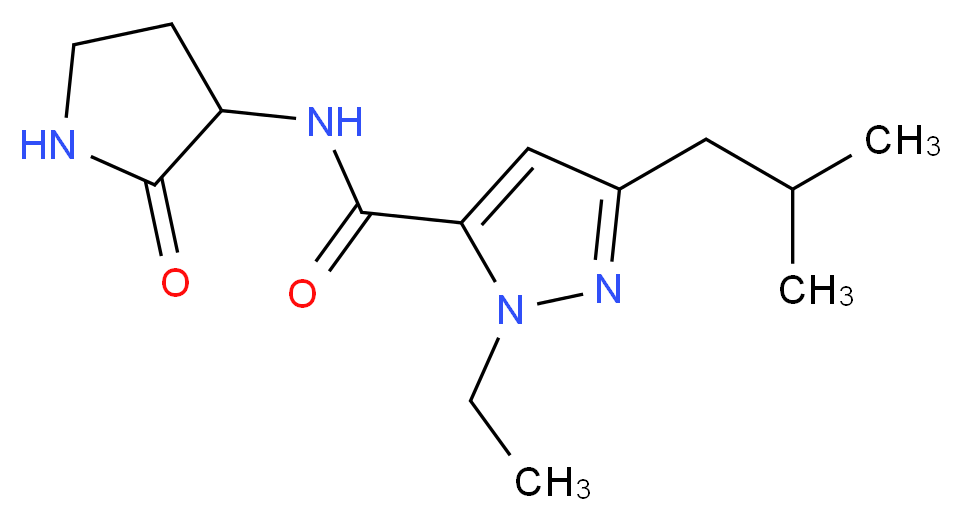 1-ethyl-3-isobutyl-N-(2-oxo-3-pyrrolidinyl)-1H-pyrazole-5-carboxamide_Molecular_structure_CAS_)