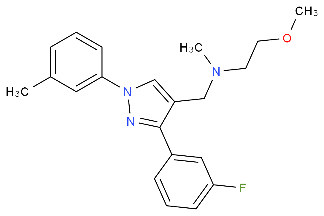 N-{[3-(3-fluorophenyl)-1-(3-methylphenyl)-1H-pyrazol-4-yl]methyl}-2-methoxy-N-methylethanamine_Molecular_structure_CAS_)