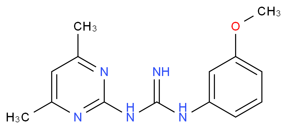 N-(4,6-Dimethylpyrimidin-2-yl)-N'-(3-methoxyphenyl)guanidine_Molecular_structure_CAS_)