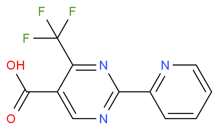 2-(2-Pyridinyl)-4-(trifluoromethyl)-5-pyrimidinecarboxylic acid_Molecular_structure_CAS_)
