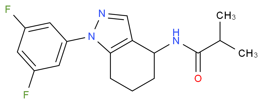 N-[1-(3,5-difluorophenyl)-4,5,6,7-tetrahydro-1H-indazol-4-yl]-2-methylpropanamide_Molecular_structure_CAS_)