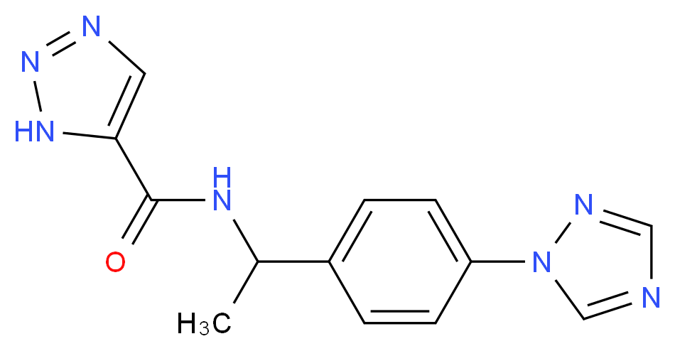 N-{1-[4-(1H-1,2,4-triazol-1-yl)phenyl]ethyl}-1H-1,2,3-triazole-5-carboxamide_Molecular_structure_CAS_)