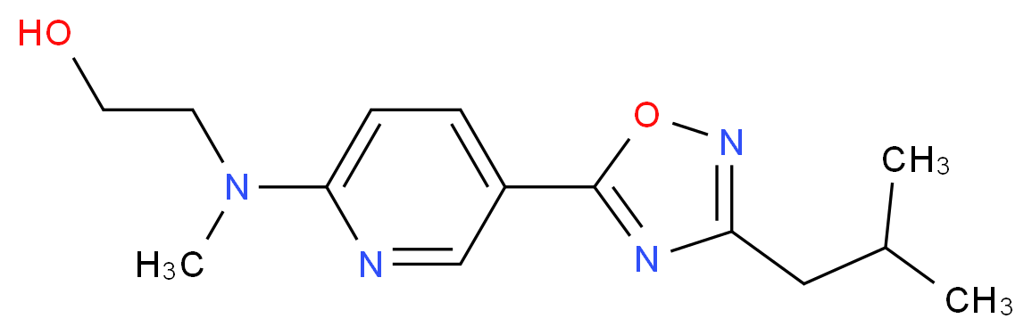 2-[[5-(3-isobutyl-1,2,4-oxadiazol-5-yl)-2-pyridinyl](methyl)amino]ethanol_Molecular_structure_CAS_)