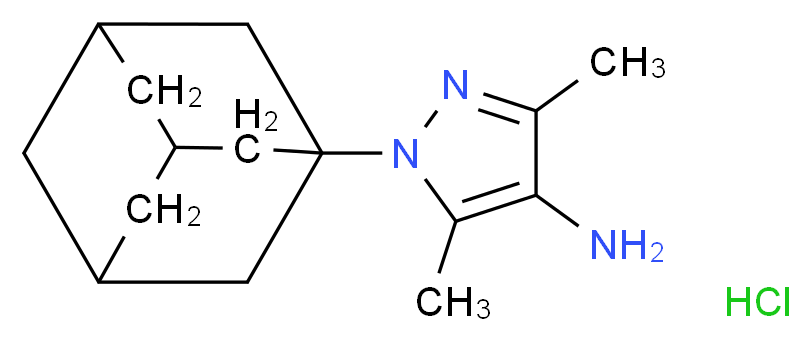 1-((3s,5s,7s)-adamantan-1-yl)-3,5-dimethyl-1H-pyrazol-4-amine hydrochloride_Molecular_structure_CAS_)