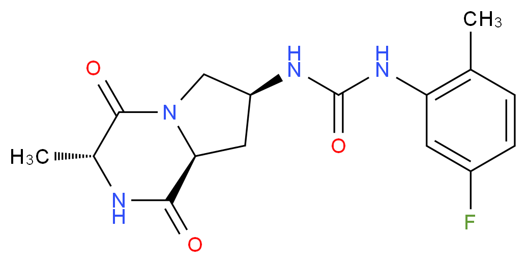 N-(5-fluoro-2-methylphenyl)-N'-[(3R,7S,8aS)-3-methyl-1,4-dioxooctahydropyrrolo[1,2-a]pyrazin-7-yl]urea_Molecular_structure_CAS_)