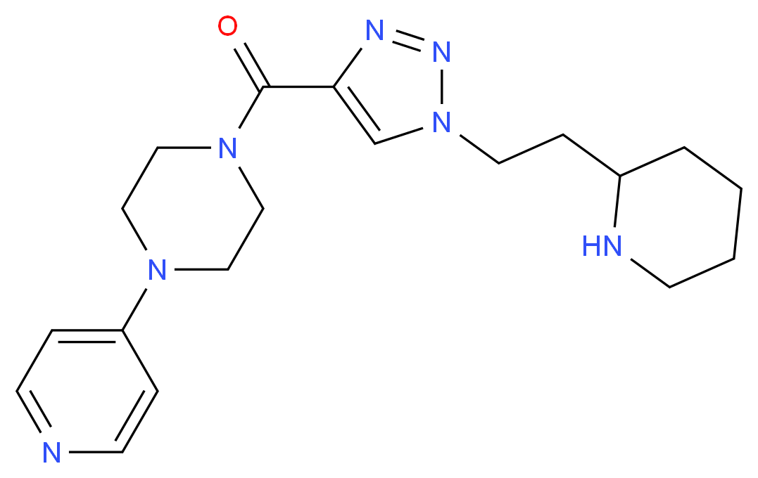 1-{[1-(2-piperidin-2-ylethyl)-1H-1,2,3-triazol-4-yl]carbonyl}-4-pyridin-4-ylpiperazine_Molecular_structure_CAS_)