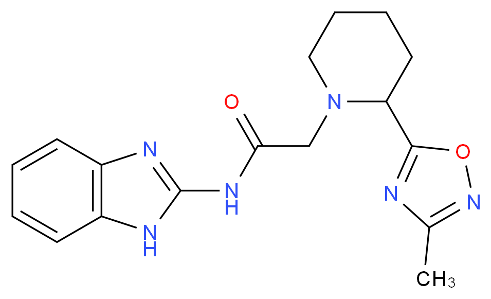 N-1H-benzimidazol-2-yl-2-[2-(3-methyl-1,2,4-oxadiazol-5-yl)piperidin-1-yl]acetamide_Molecular_structure_CAS_)