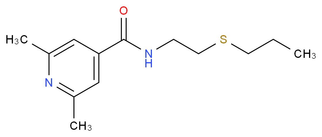 2,6-dimethyl-N-[2-(propylthio)ethyl]isonicotinamide_Molecular_structure_CAS_)
