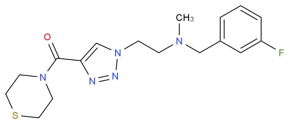 (3-fluorobenzyl)methyl{2-[4-(4-thiomorpholinylcarbonyl)-1H-1,2,3-triazol-1-yl]ethyl}amine_Molecular_structure_CAS_)