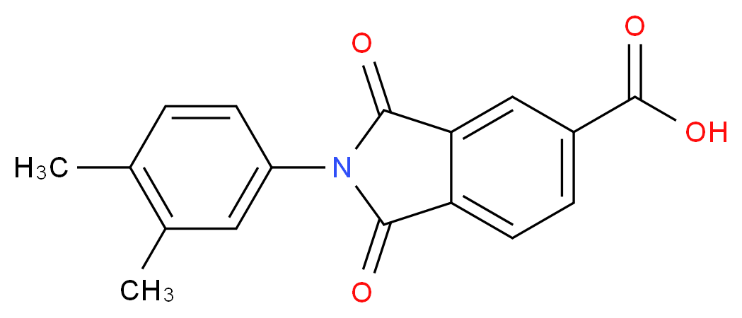 2-(3,4-Dimethylphenyl)-1,3-dioxoisoindoline-5-carboxylic acid_Molecular_structure_CAS_294667-04-2)
