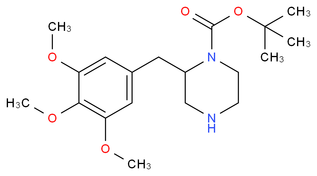 2-(3,4,5-TRIMETHOXY-BENZYL)-PIPERAZINE-1-CARBOXYLIC ACID TERT-BUTYL ESTER_Molecular_structure_CAS_)