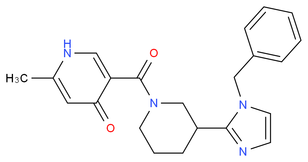 5-{[3-(1-benzyl-1H-imidazol-2-yl)-1-piperidinyl]carbonyl}-2-methyl-4(1H)-pyridinone_Molecular_structure_CAS_)