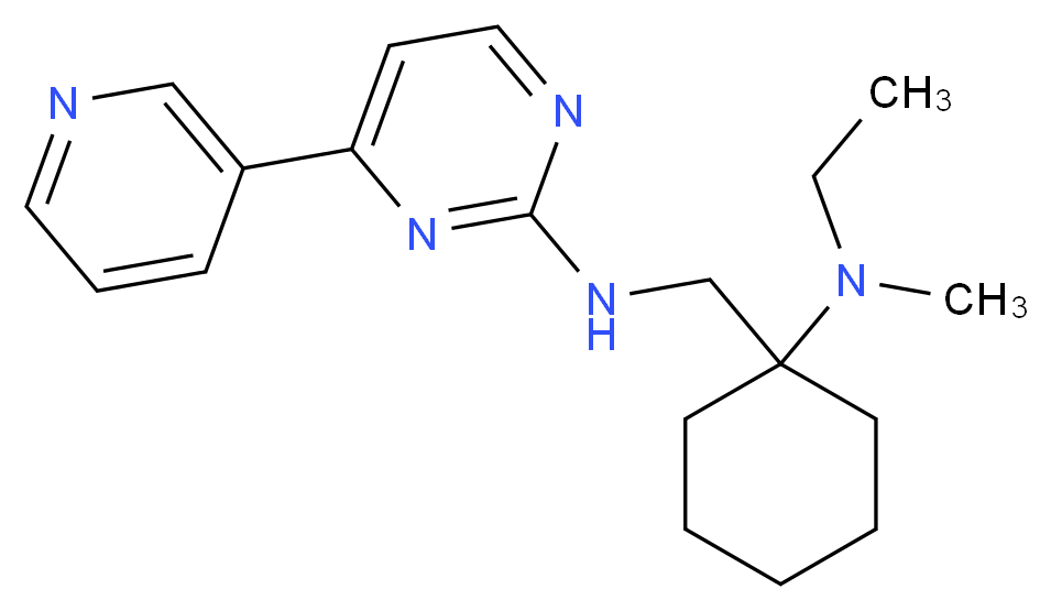 N-({1-[ethyl(methyl)amino]cyclohexyl}methyl)-4-(3-pyridinyl)-2-pyrimidinamine_Molecular_structure_CAS_)