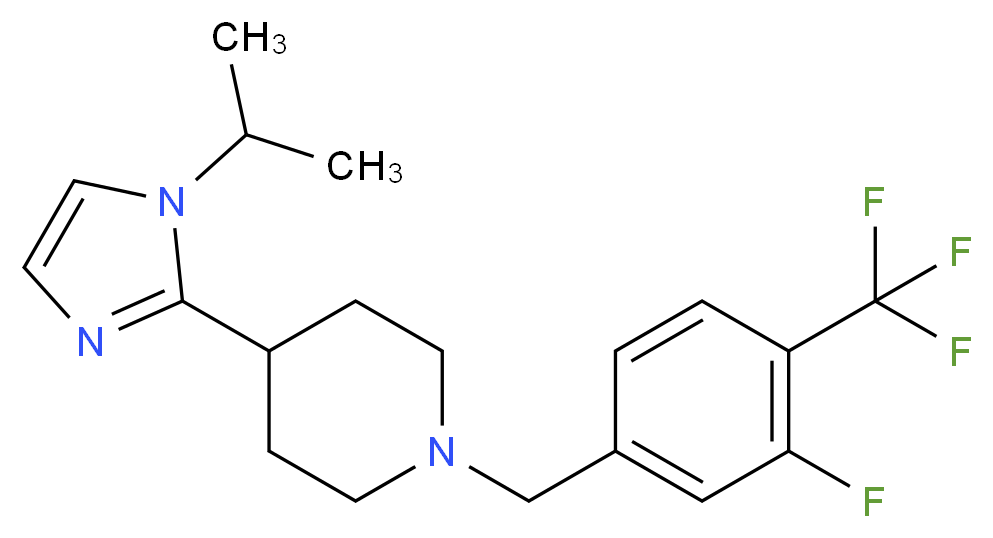 1-[3-fluoro-4-(trifluoromethyl)benzyl]-4-(1-isopropyl-1H-imidazol-2-yl)piperidine_Molecular_structure_CAS_)