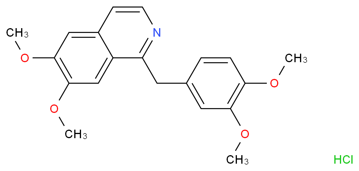 Papaverine hydrochloride_Molecular_structure_CAS_61-25-6)