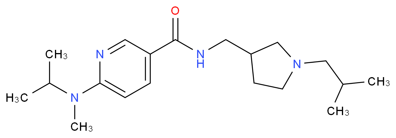 N-[(1-isobutyl-3-pyrrolidinyl)methyl]-6-[isopropyl(methyl)amino]nicotinamide_Molecular_structure_CAS_)