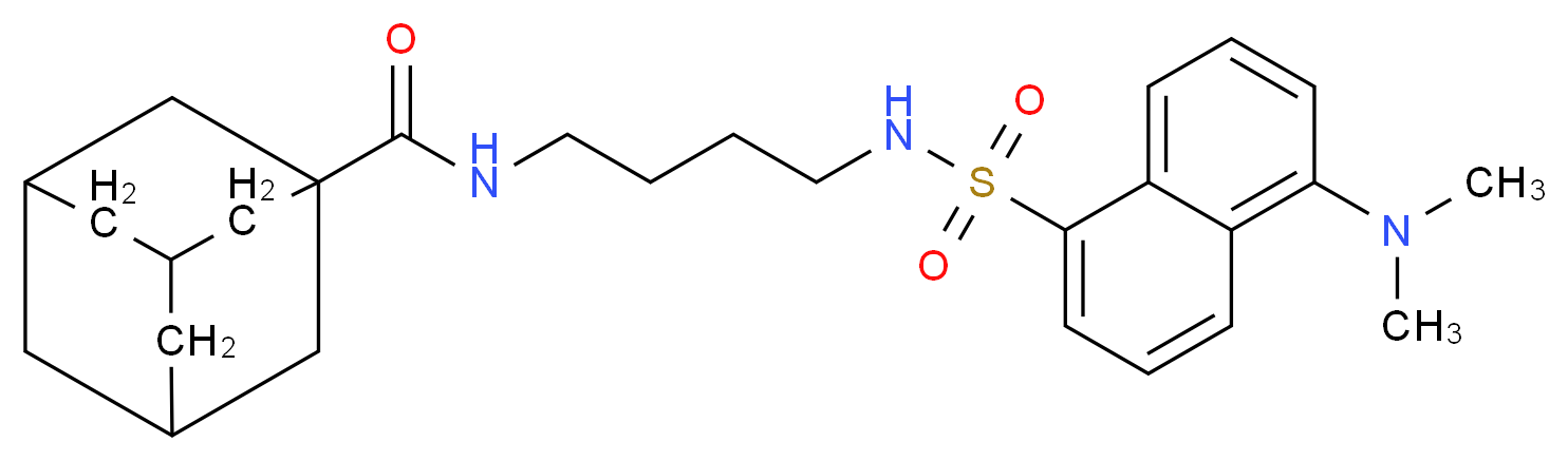 Adamantane-1-Carboxylic Acid-5-Dimethylamino-Naphthalene-1-Sulfonylamino-Butyl-Amide_Molecular_structure_CAS_)