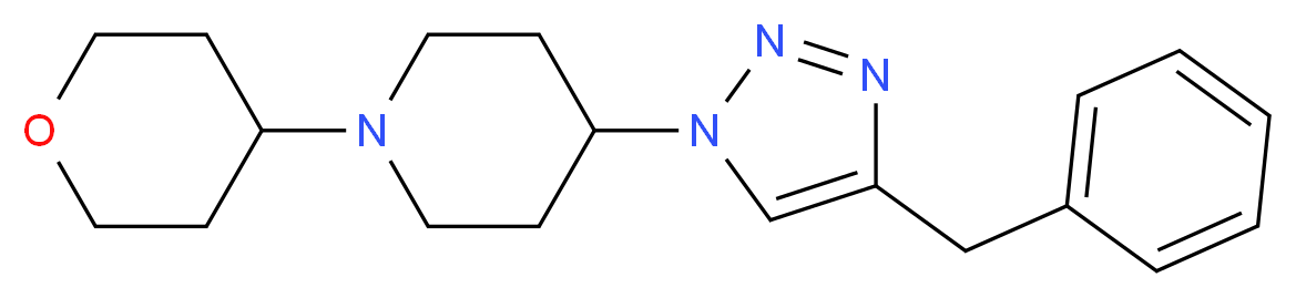 4-(4-benzyl-1H-1,2,3-triazol-1-yl)-1-(tetrahydro-2H-pyran-4-yl)piperidine_Molecular_structure_CAS_)