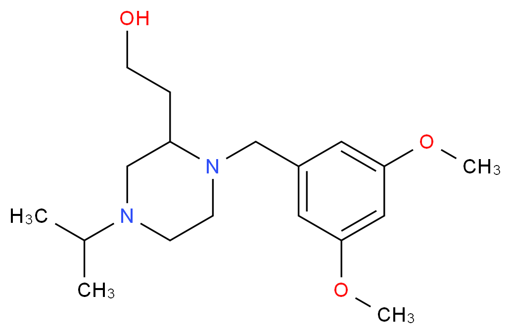 2-[1-(3,5-dimethoxybenzyl)-4-isopropyl-2-piperazinyl]ethanol_Molecular_structure_CAS_)