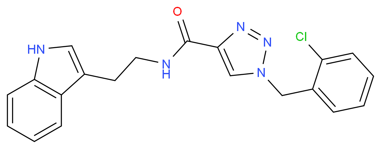 1-(2-chlorobenzyl)-N-[2-(1H-indol-3-yl)ethyl]-1H-1,2,3-triazole-4-carboxamide_Molecular_structure_CAS_)