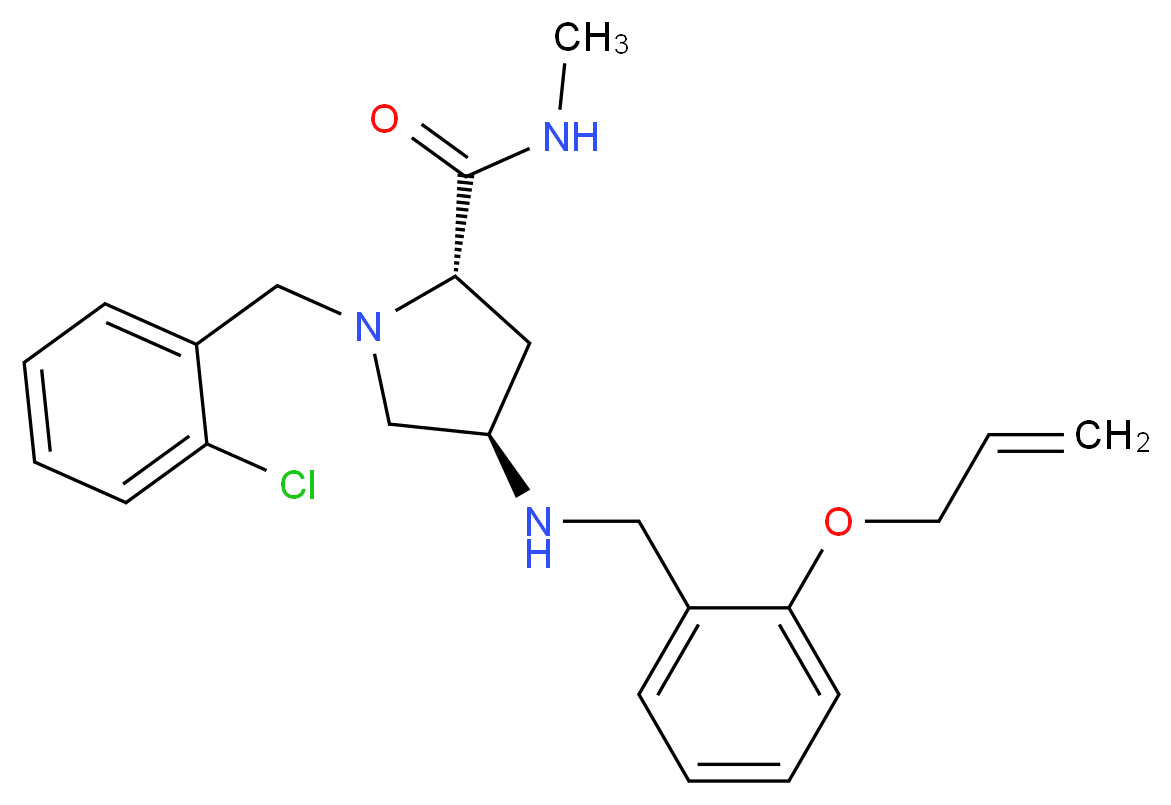 (4R)-4-{[2-(allyloxy)benzyl]amino}-1-(2-chlorobenzyl)-N-methyl-L-prolinamide_Molecular_structure_CAS_)