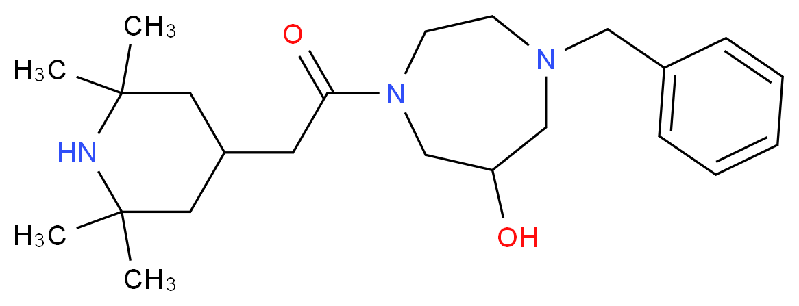 1-benzyl-4-[(2,2,6,6-tetramethyl-4-piperidinyl)acetyl]-1,4-diazepan-6-ol_Molecular_structure_CAS_)