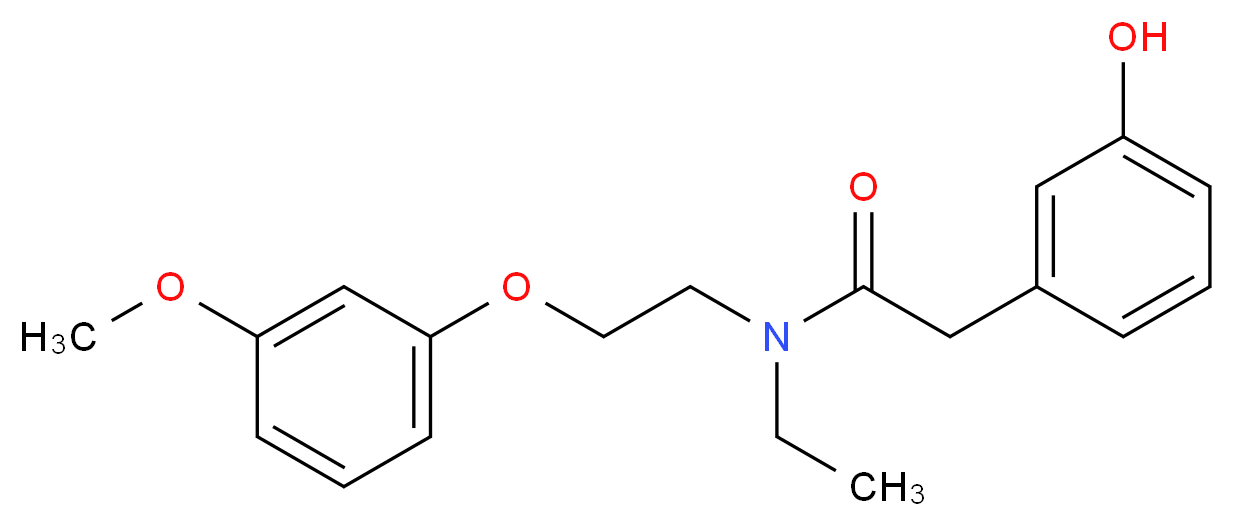 N-ethyl-2-(3-hydroxyphenyl)-N-[2-(3-methoxyphenoxy)ethyl]acetamide_Molecular_structure_CAS_)