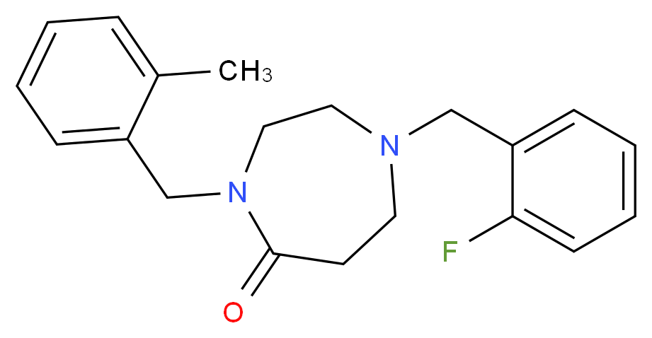 1-(2-fluorobenzyl)-4-(2-methylbenzyl)-1,4-diazepan-5-one_Molecular_structure_CAS_)