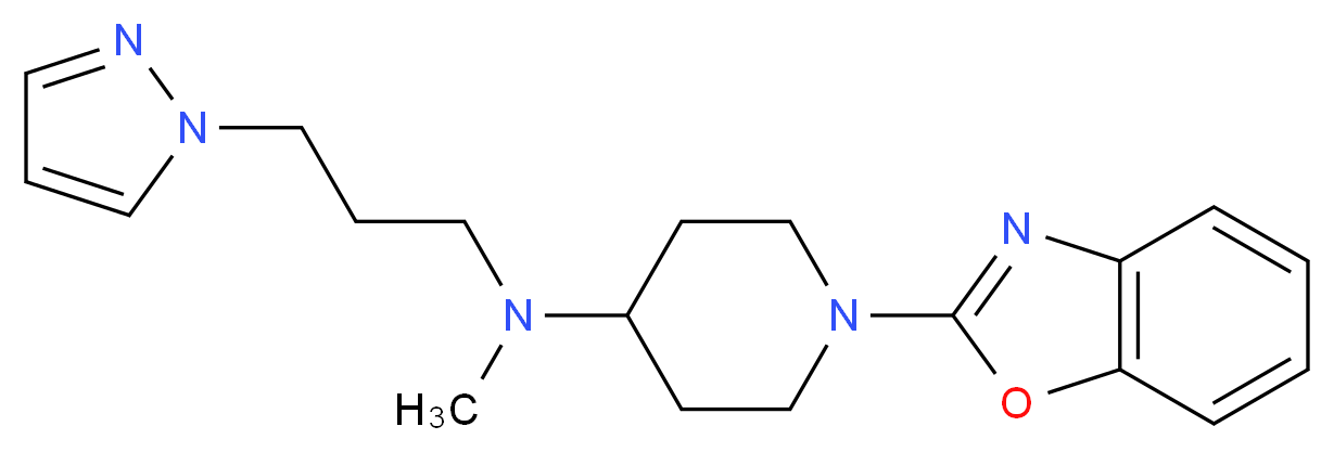 1-(1,3-benzoxazol-2-yl)-N-methyl-N-[3-(1H-pyrazol-1-yl)propyl]piperidin-4-amine_Molecular_structure_CAS_)