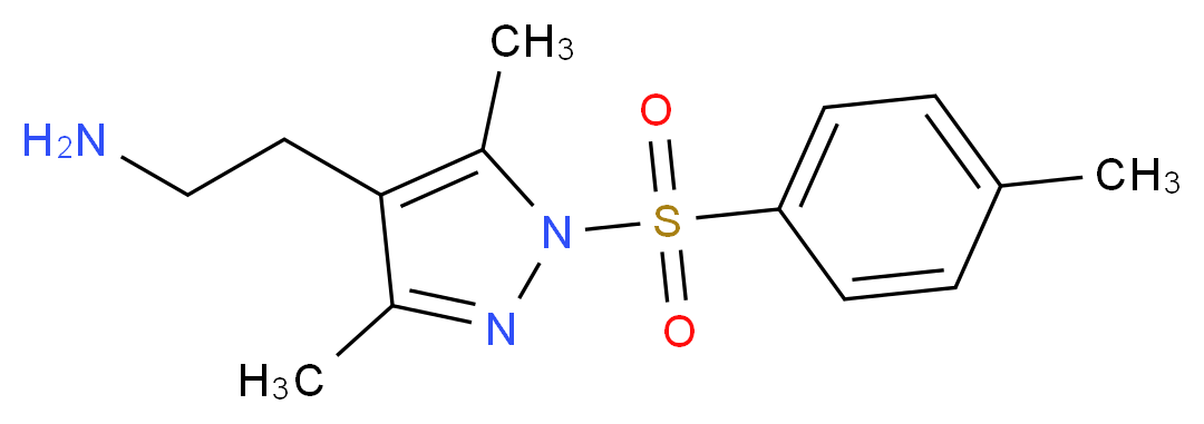 4-(2-Aminoethyl)-3,5-dimethyl-1-[(4-methylbenzene)sulphonyl]-1H-pyrazole_Molecular_structure_CAS_)