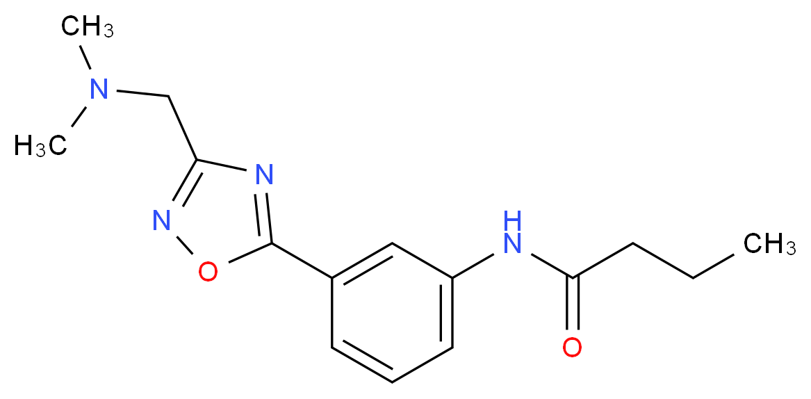 N-(3-{3-[(dimethylamino)methyl]-1,2,4-oxadiazol-5-yl}phenyl)butanamide_Molecular_structure_CAS_)