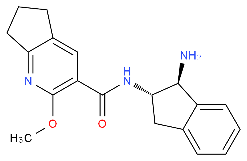 N-[(1S,2S)-1-amino-2,3-dihydro-1H-inden-2-yl]-2-methoxy-6,7-dihydro-5H-cyclopenta[b]pyridine-3-carboxamide_Molecular_structure_CAS_)