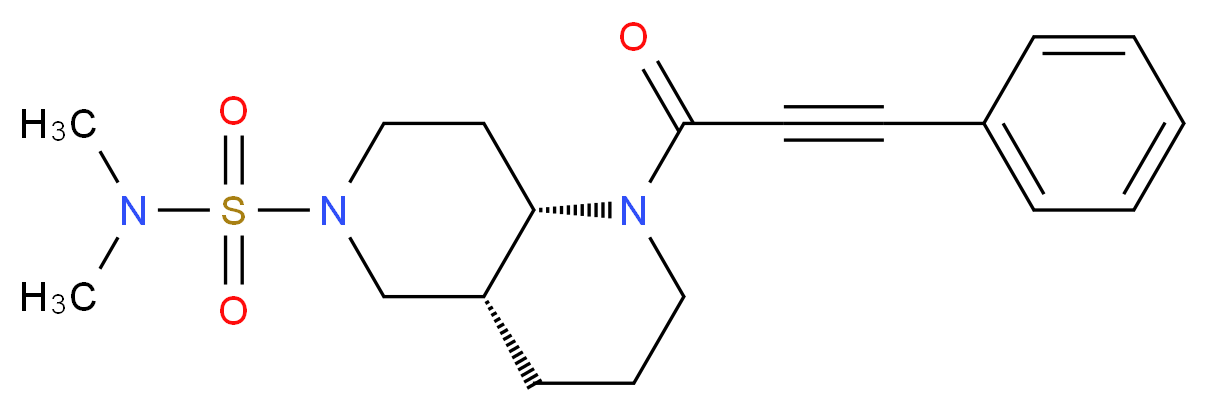 (4aR*,8aS*)-N,N-dimethyl-1-(3-phenyl-2-propynoyl)octahydro-1,6-naphthyridine-6(2H)-sulfonamide_Molecular_structure_CAS_)