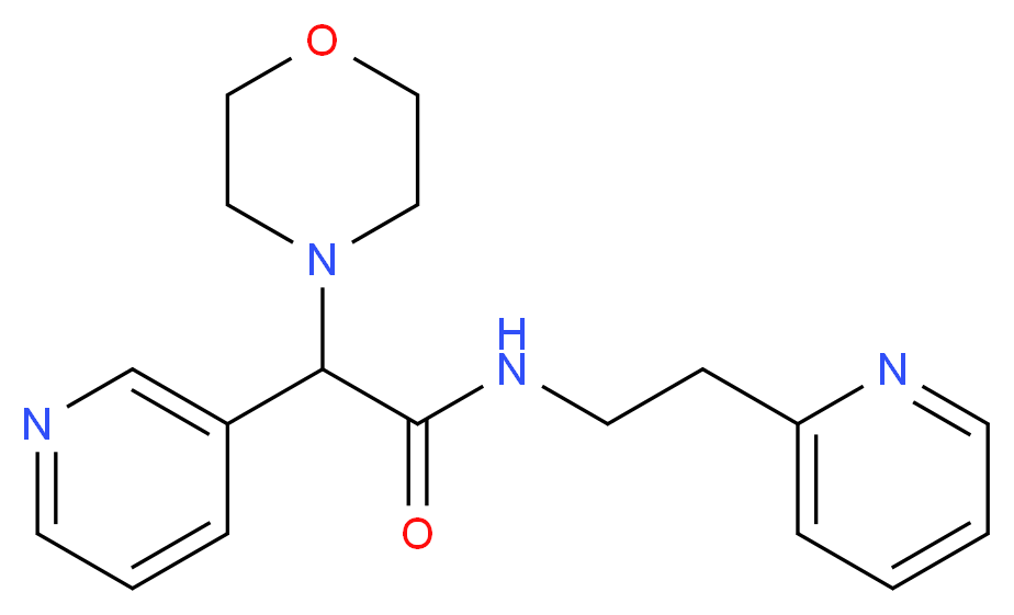 2-morpholin-4-yl-2-pyridin-3-yl-N-(2-pyridin-2-ylethyl)acetamide_Molecular_structure_CAS_)