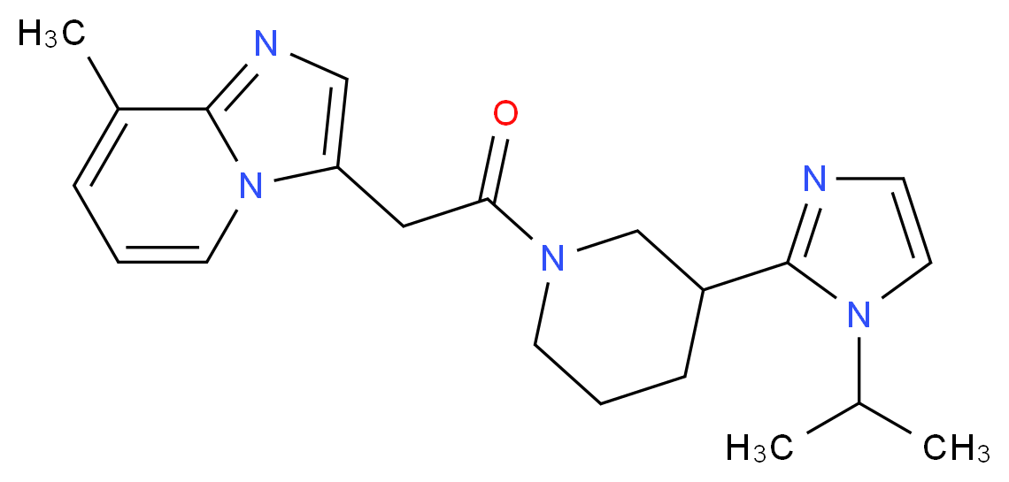 3-{2-[3-(1-isopropyl-1H-imidazol-2-yl)piperidin-1-yl]-2-oxoethyl}-8-methylimidazo[1,2-a]pyridine_Molecular_structure_CAS_)